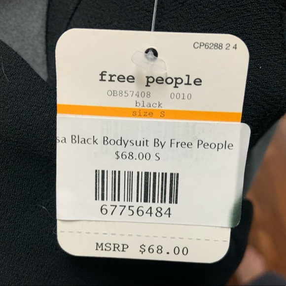 Free people Black Sexy draped lace bottom Bodysuit - Picture 11 of 11